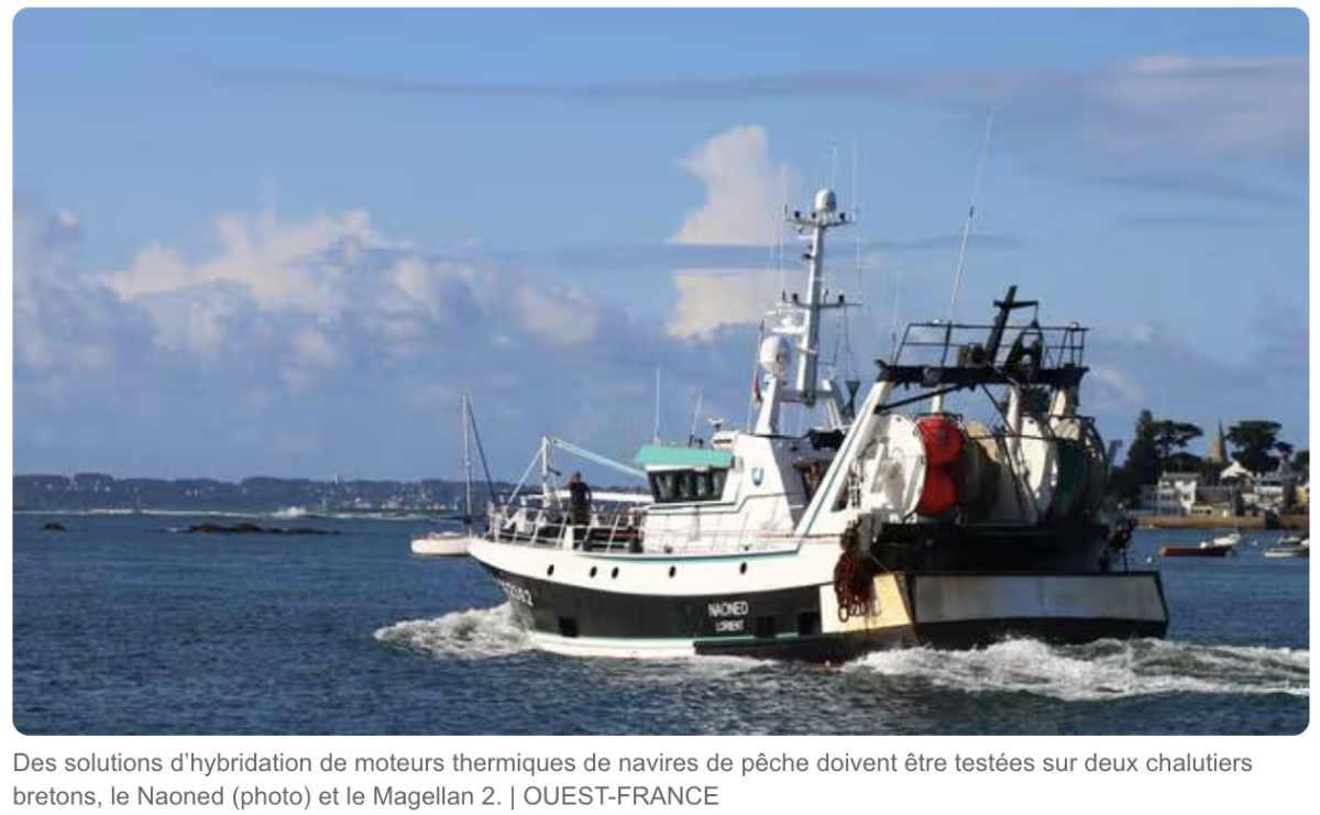Hybridation de moteurs thermiques de navires de pêches
